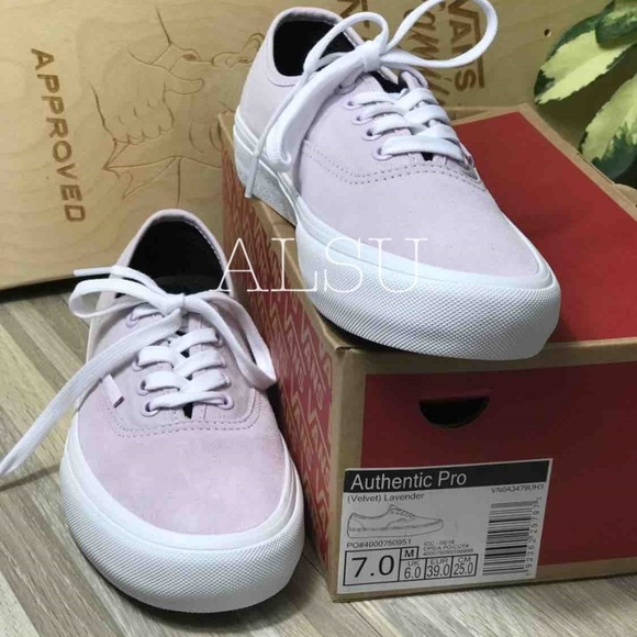 VANS Authentic Pro Velvet SUEDE Canvas Lavender W - Picture 4 of 7